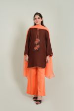 Amber Gul 3 Piece - Brown/Peach